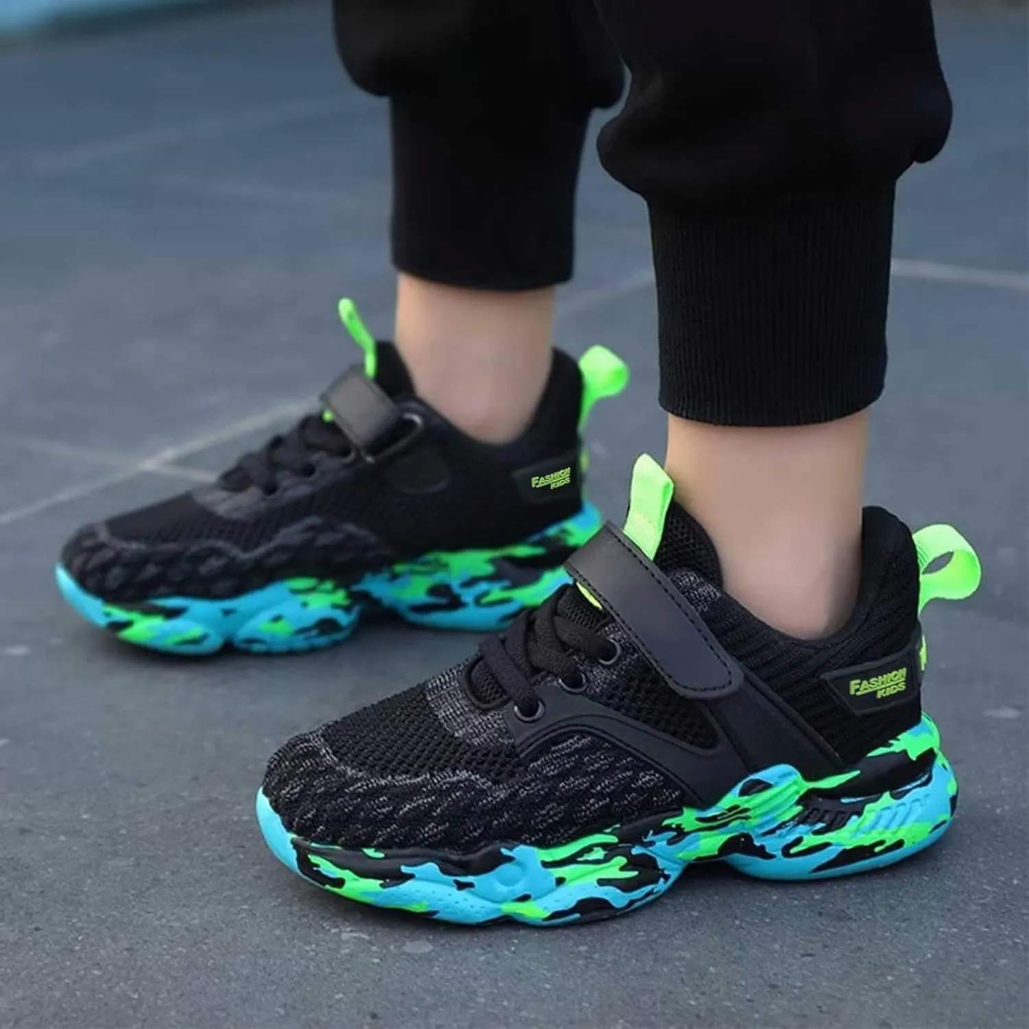 Running Shoes Kids Girl Boy Fashion Sneaker One Strap Breathable Athletic Sport Shoes (Toddle&Little Kid&Big Kids)