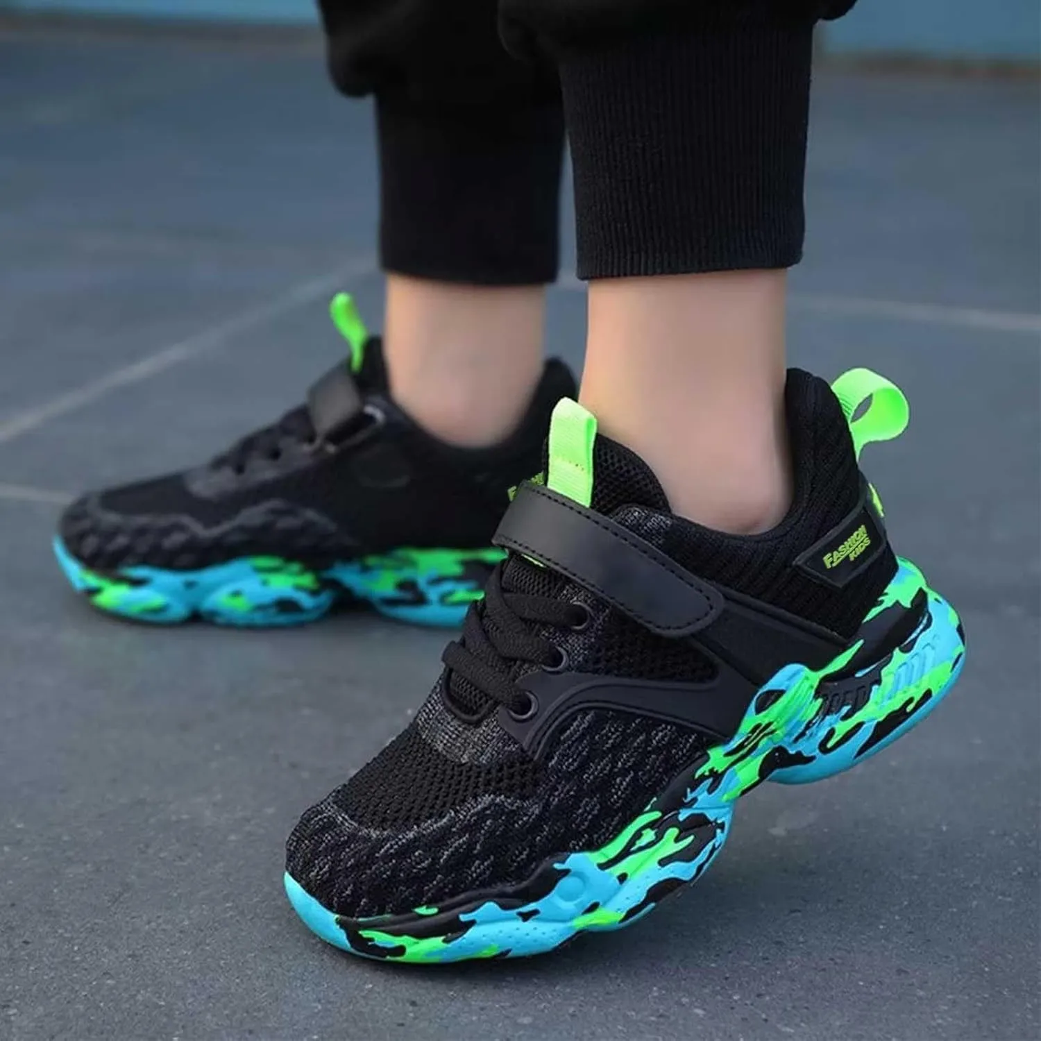 Running Shoes Kids Girl Boy Fashion Sneaker One Strap Breathable Athletic Sport Shoes (Toddle&Little Kid&Big Kids)