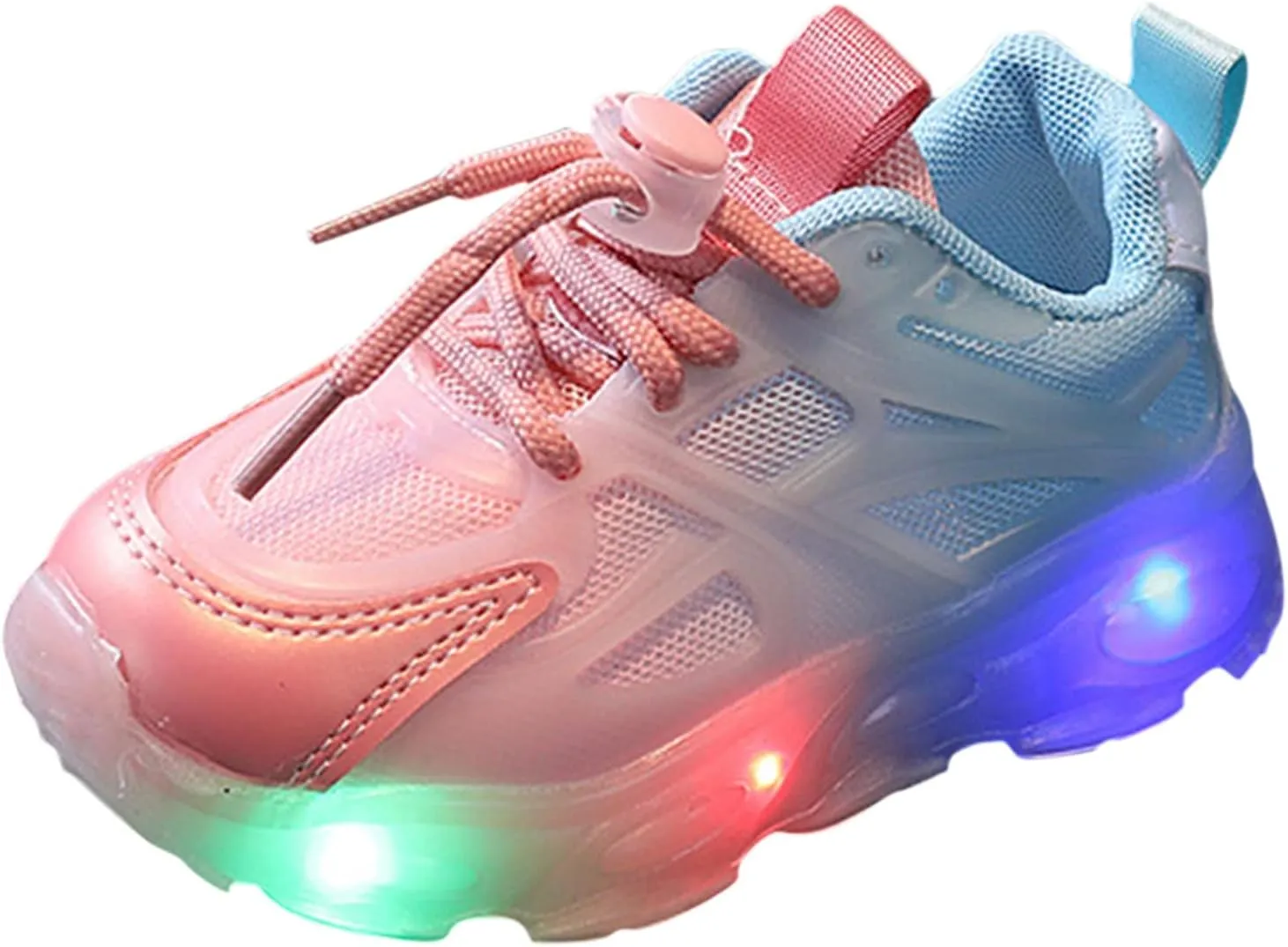 Running Shoes Toddler Light Up Gradient Shoes Kids Lightweight Non-Slip Light Sneakers Tie The Rope Sport Shoes