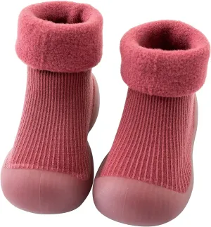 Sandal Water Shoes Kids Toddler Baby Boys Girls Solid Warm Knit Soft Sole Rubber Shoes Sock Toddler Slides