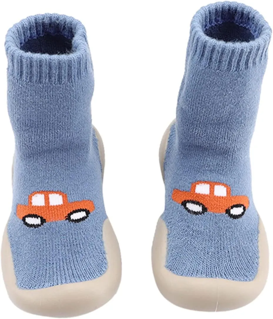 Simple Shoes Elastic Baby Indoor Shoes Walkers First Socks Cartoon Toddler Soft Infant Shoes Kids Boys Toddler