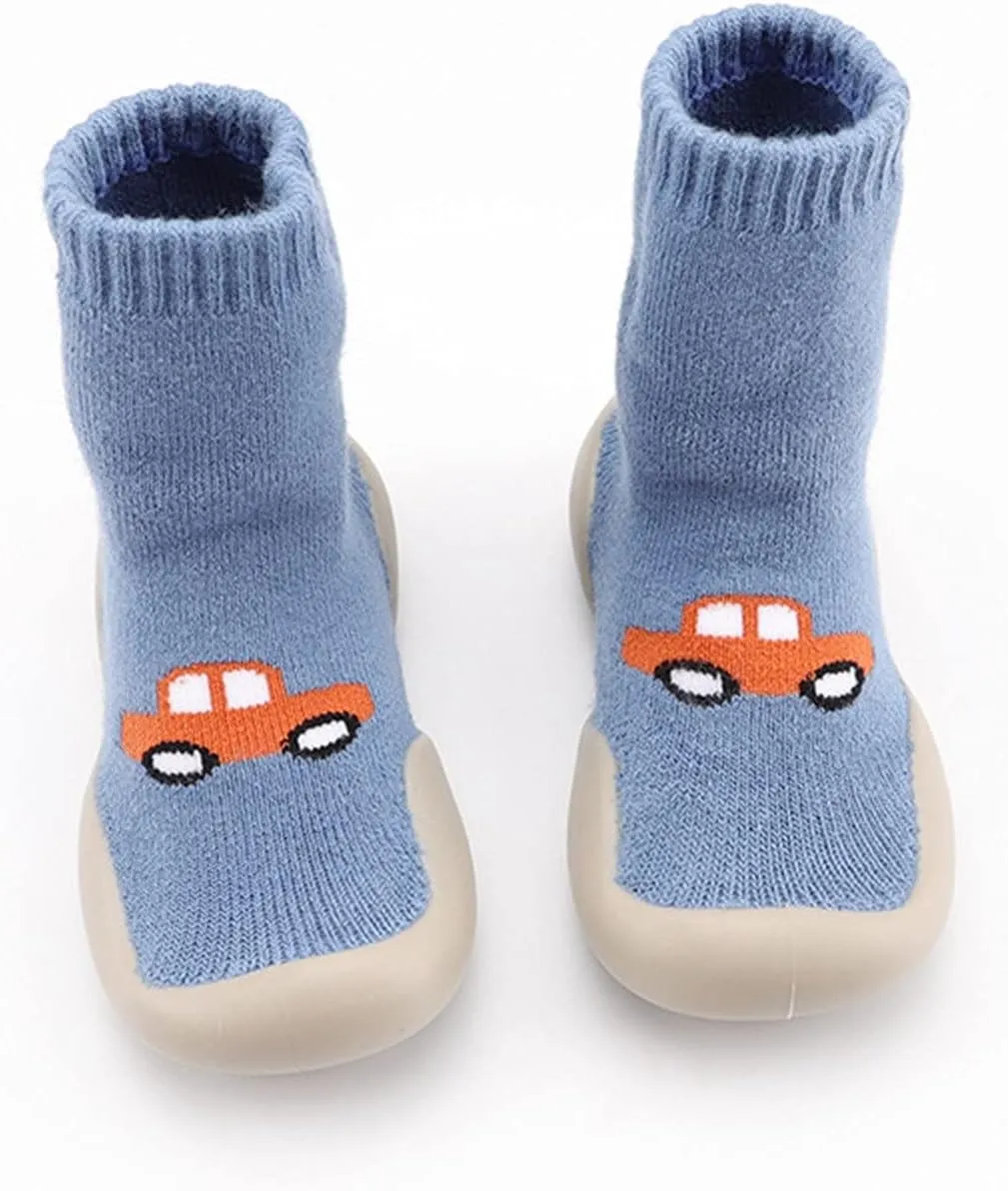 Simple Shoes Elastic Baby Indoor Shoes Walkers First Socks Cartoon Toddler Soft Infant Shoes Kids Boys Toddler