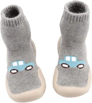 Simple Shoes Elastic Baby Indoor Shoes Walkers First Socks Cartoon Toddler Soft Infant Shoes Kids Boys Toddler