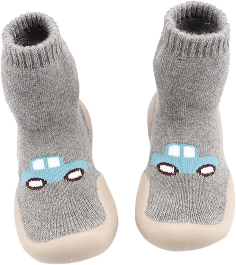 Simple Shoes Elastic Baby Indoor Shoes Walkers First Socks Cartoon Toddler Soft Infant Shoes Kids Boys Toddler