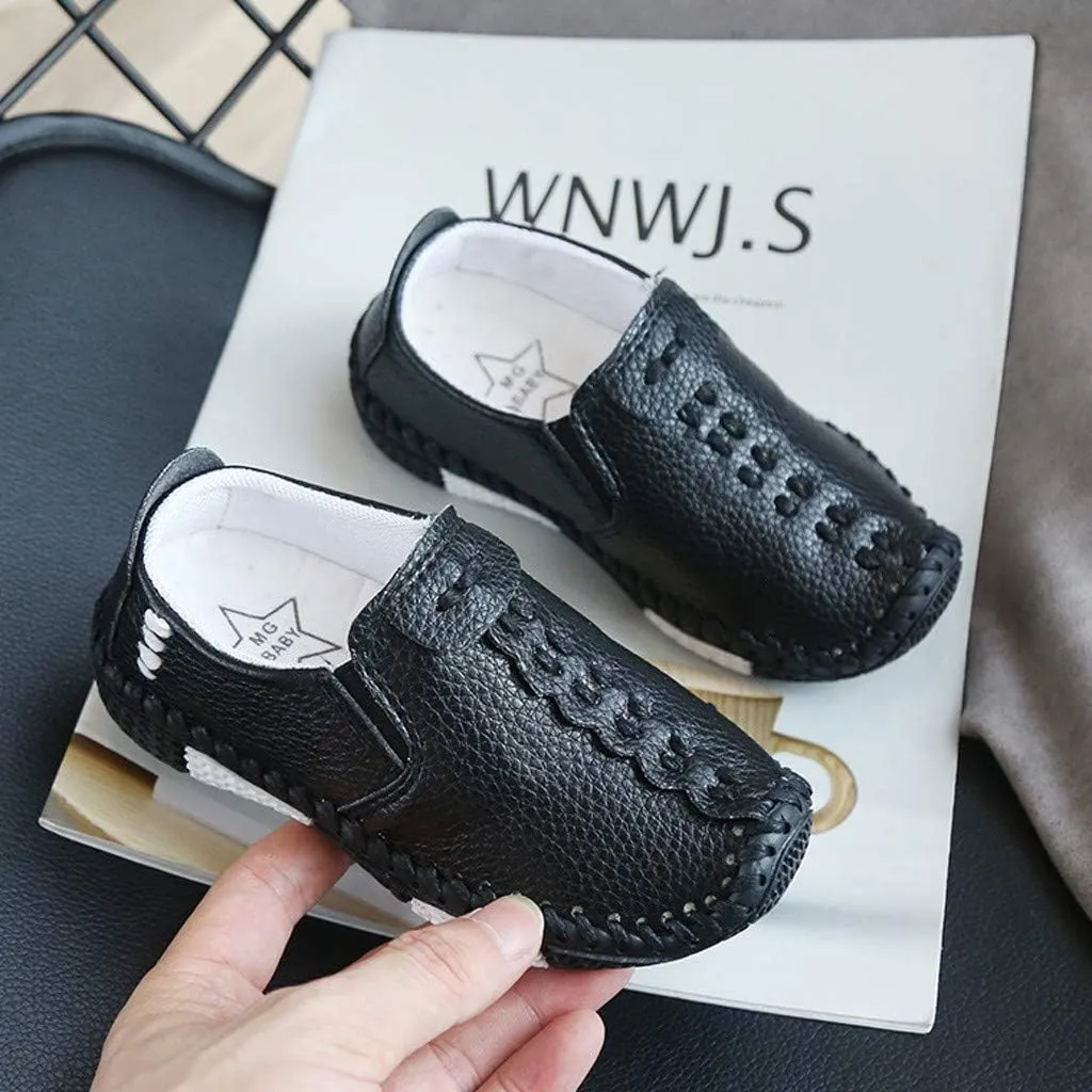 Soft Children Girls Leather Fashion Boys Shoes Kids Big Casual Baby Shoes Baby Size 3