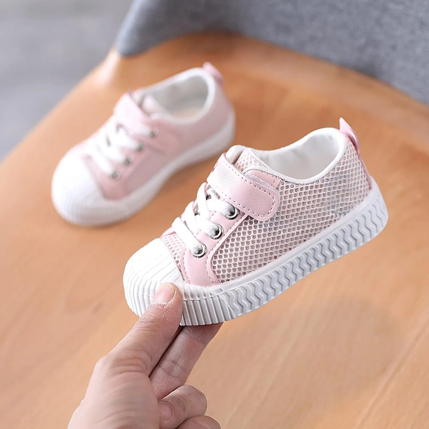 Spring and Summer New Mesh Rubber Sole Non Slip Children's Cute Casual Sports Shoes Girls Size 5