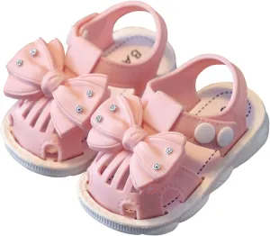 Summer Baby Kids Girls' Sandals Shoes Anti-Skid Soft Soles Small Children's Flower Decorative Princess Shoes Classic R-795 Pink 4
