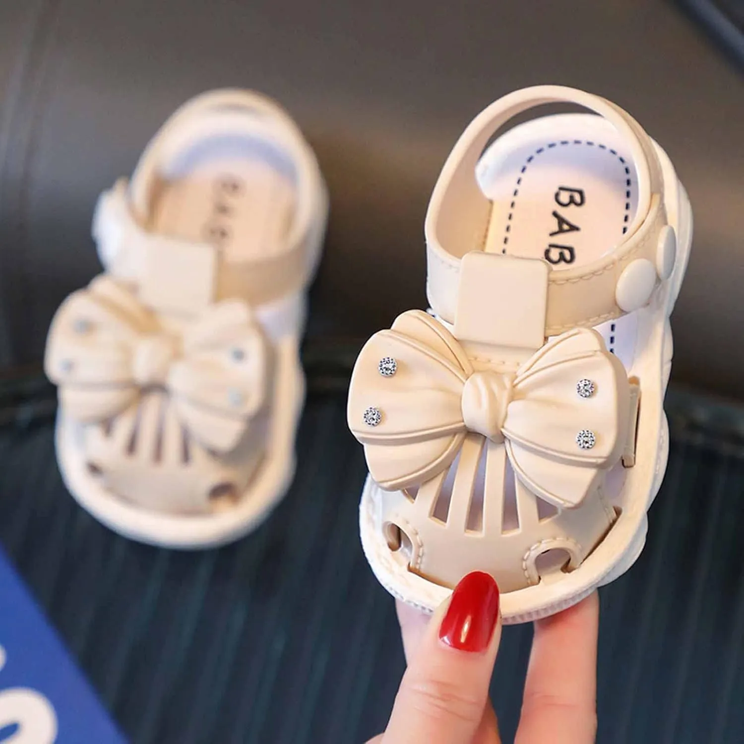 Summer Baby Kids Girls' Sandals Shoes Anti-skid Soft Soles Small Children's Flower Decorative Princess Shoes Classic