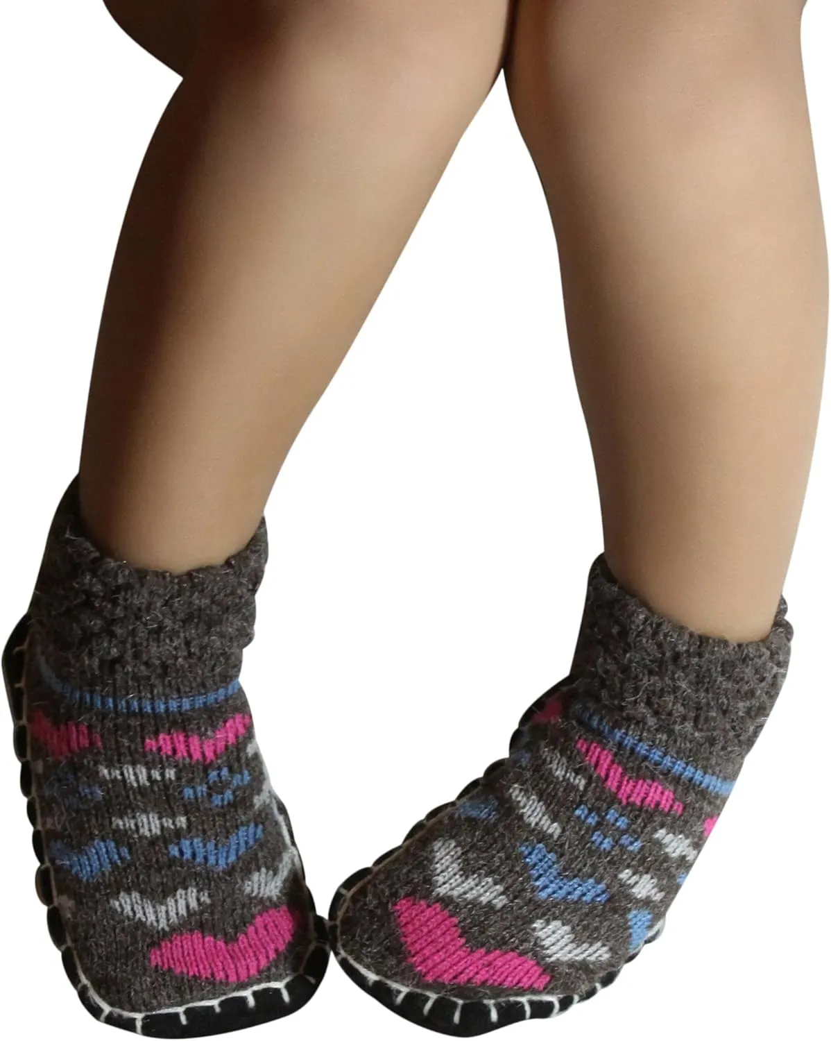 ToBeInStyle Women's Pack of 6 Heathered Bottom Grip Slipper Shoes