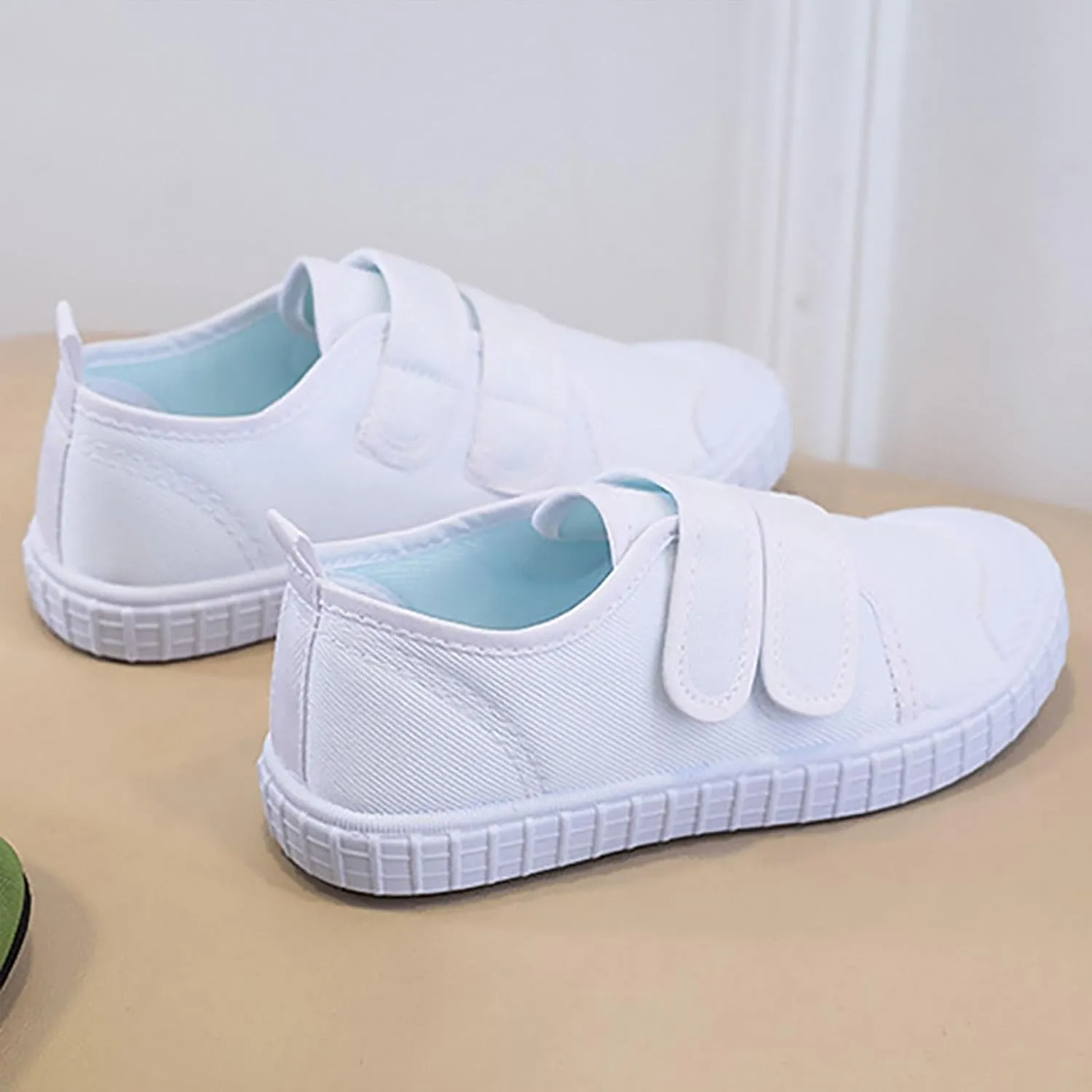 Toddler Baby Boy Girl Shoes Flat Shoes Bao Head One Foot Off Girl Canvas Shoes Baby Soft Sole Casual Shoes Simple