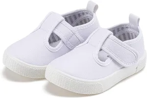 Toddler Baby Boy Girl Shoes Flat Shoes Bao Head One Foot Off Girl Canvas Shoes Baby Soft Sole Metallic Running Shoes
