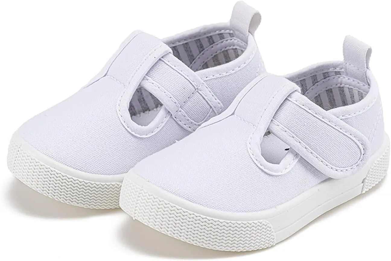 Toddler Baby Boy Girl Shoes Flat Shoes Bao Head One Foot Off Girl Canvas Shoes Baby Soft Sole Metallic Running Shoes
