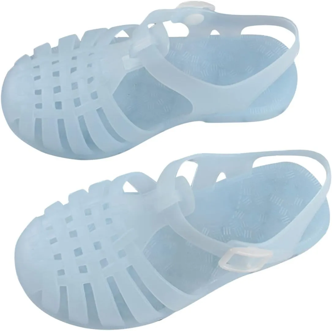 Toddler Baby Boys Girls Slip On Shoes Cute Candy Hollow Out Sandals Shoes Non-Slip Soft Sole Beach Flats Sandals B-47 Sky Blue 8.5