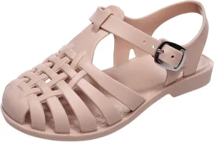 Toddler Baby Boys Girls Slip On Shoes Cute Candy Hollow Out Sandals Shoes Non-Slip Soft Sole Beach Flats Sandals S-013 Pink 8.5