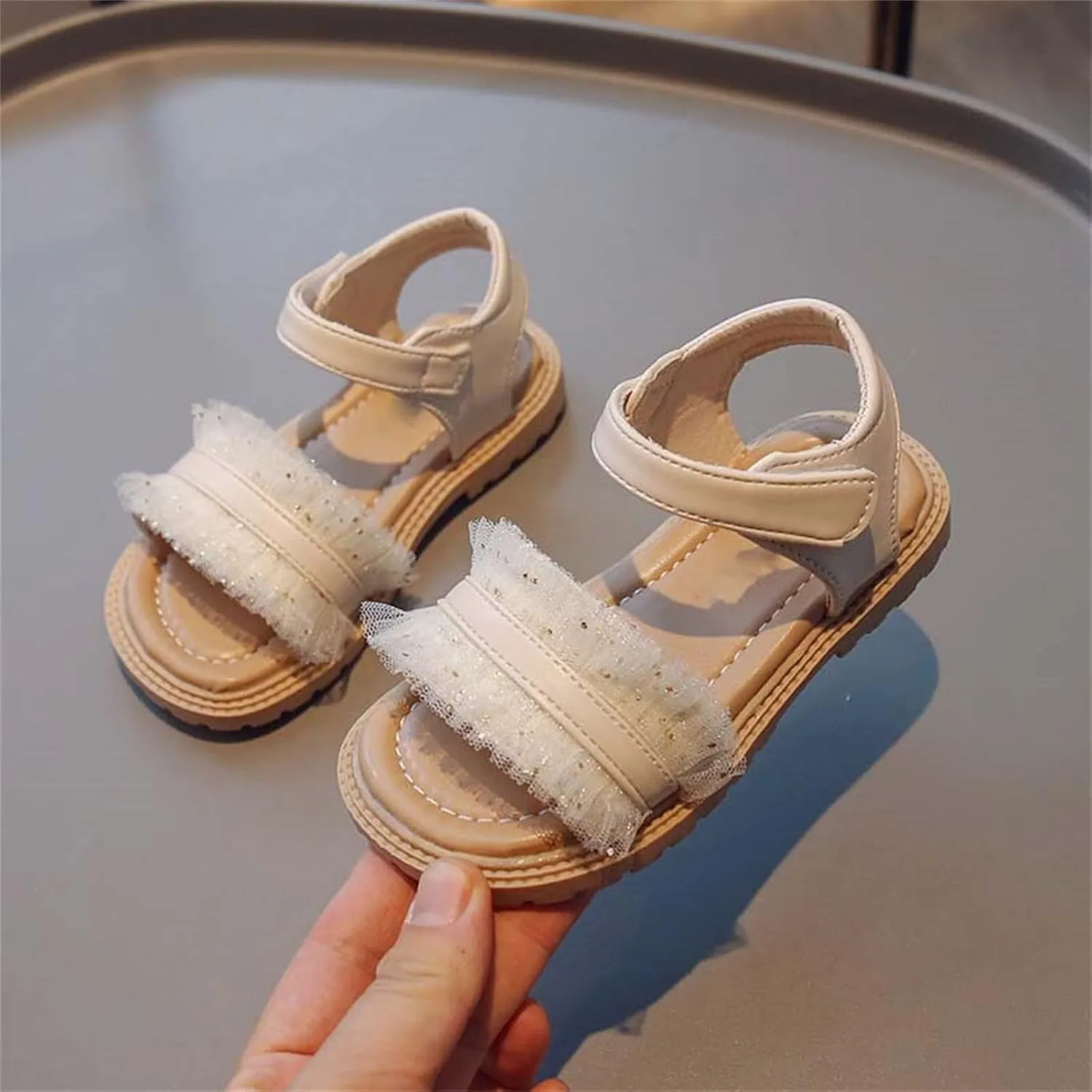 Toddler Baby Girl Shoes Breathable Shoe Dew Toe Shoe Bag Head Sandals Girl Sandals Baby Soft Shoe Covers Sandals Slides