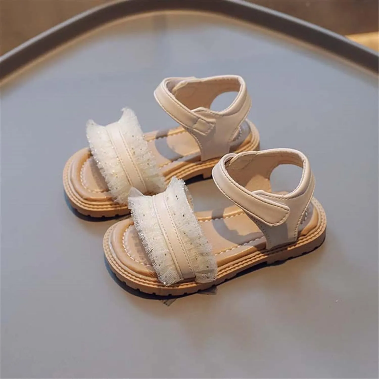 Toddler Baby Girl Shoes Breathable Shoe Dew Toe Shoe Bag Head Sandals Girl Sandals Baby Soft Shoe Covers Sandals Slides