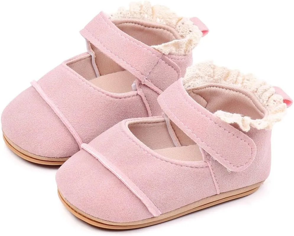 Toddler Baby Girls First Walking Dress Shoes Soft Sole Lace Hem Lightweight Toddler Athletic Sandals Boys
