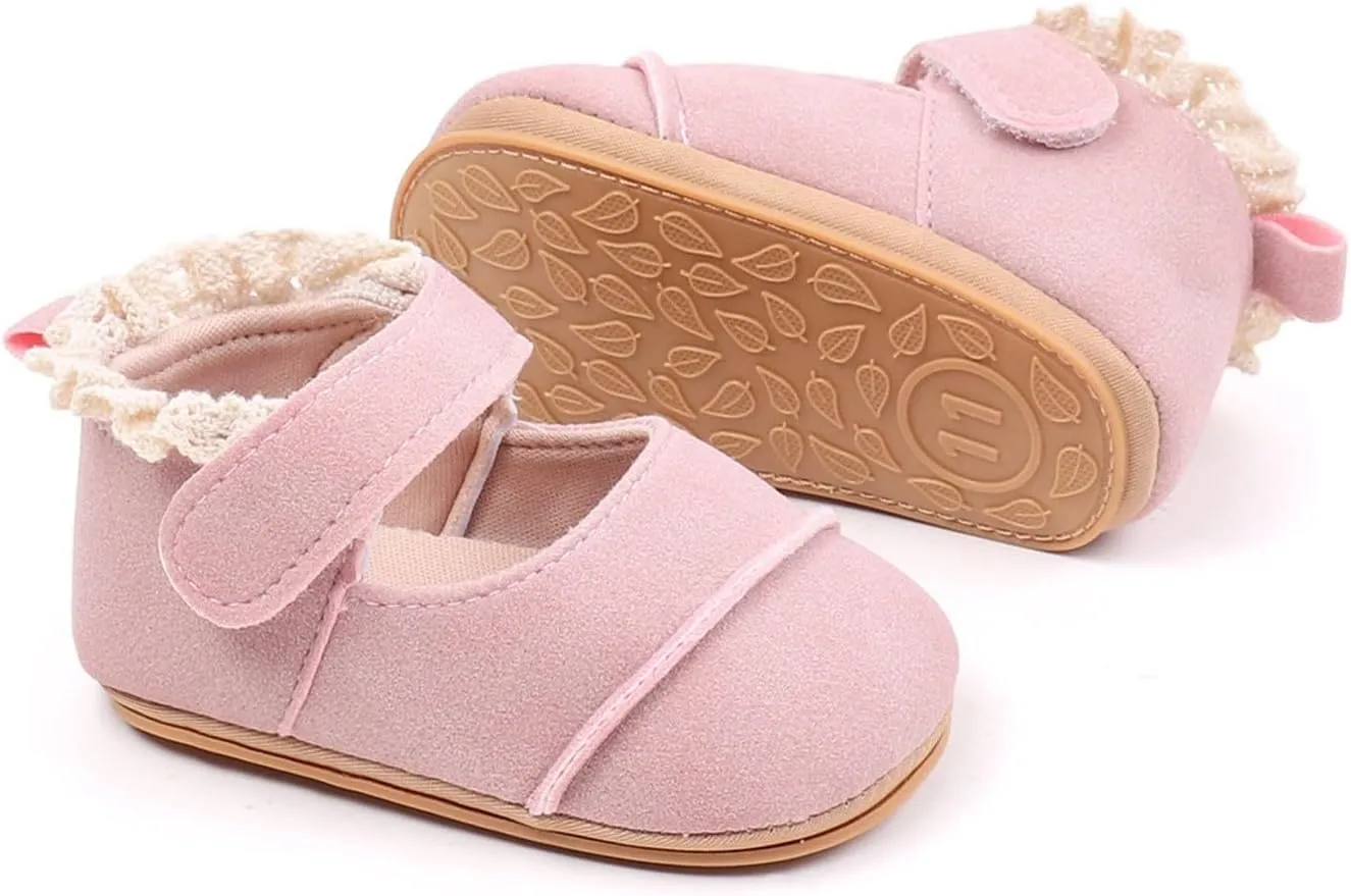 Toddler Baby Girls First Walking Dress Shoes Soft Sole Lace Hem Lightweight Toddler Athletic Sandals Boys