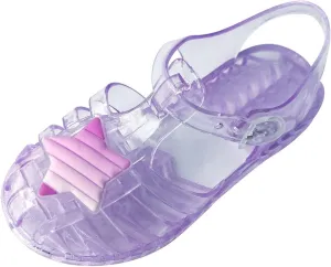 Toddler Baby Girls Shoes Flats Solid Cute Fruit Jelly Colors Sandals Shoe Hollow Out Non-slip Soft Sole Beach Shoes T-524 Purple 13.5