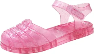 Toddler Baby Girls Shoes Sandal Kid Children Cute Fruit Jelly Slip On Flat Hollow Out Non-slip Soft Sole Beach Shoe I-175 Pink 10