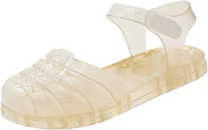 Toddler Baby Girls Shoes Sandal Kid Children Cute Fruit Jelly Slip On Flat Hollow Out Non-slip Soft Sole Beach Shoe I-175 Yellow 9.5