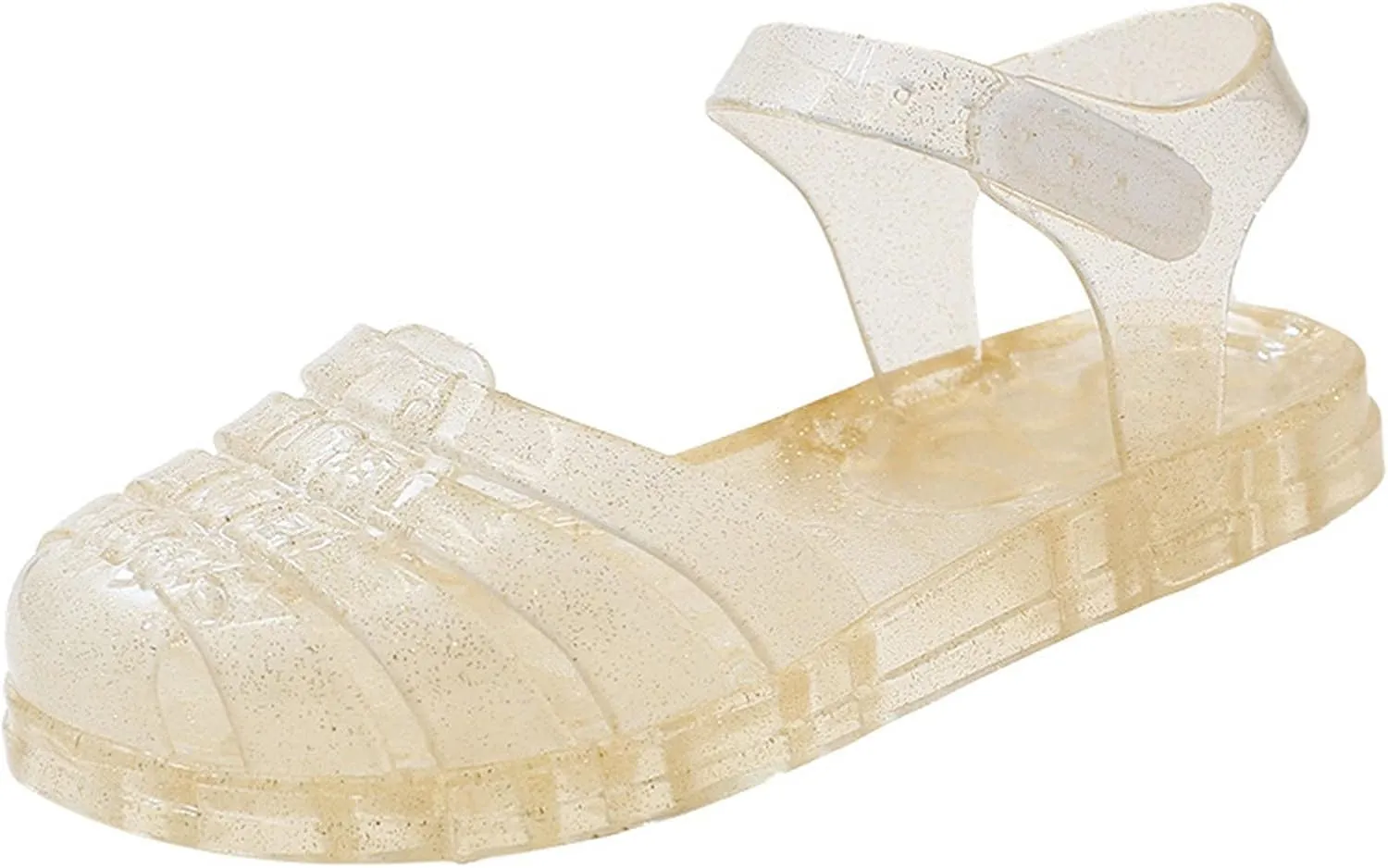 Toddler Baby Girls Shoes Sandal Kid Children Cute Fruit Jelly Slip On Flat Hollow Out Non-slip Soft Sole Beach Shoe I-175 Yellow 9.5