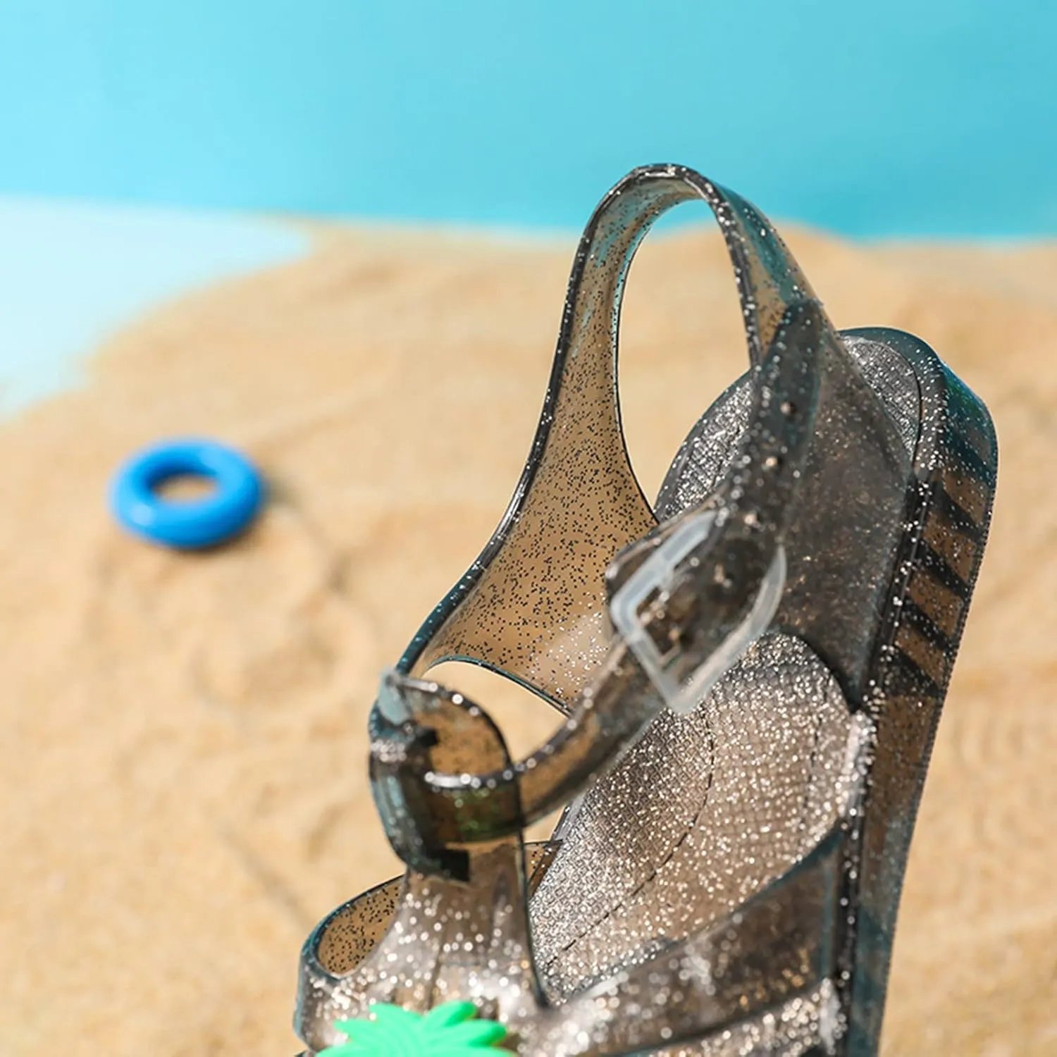 Toddler Baby Girls Shoes Slip On Cute Fruit Jelly Colors Hollow Out Non-slip Soft Sole Beach Sandals Comfy Shoes