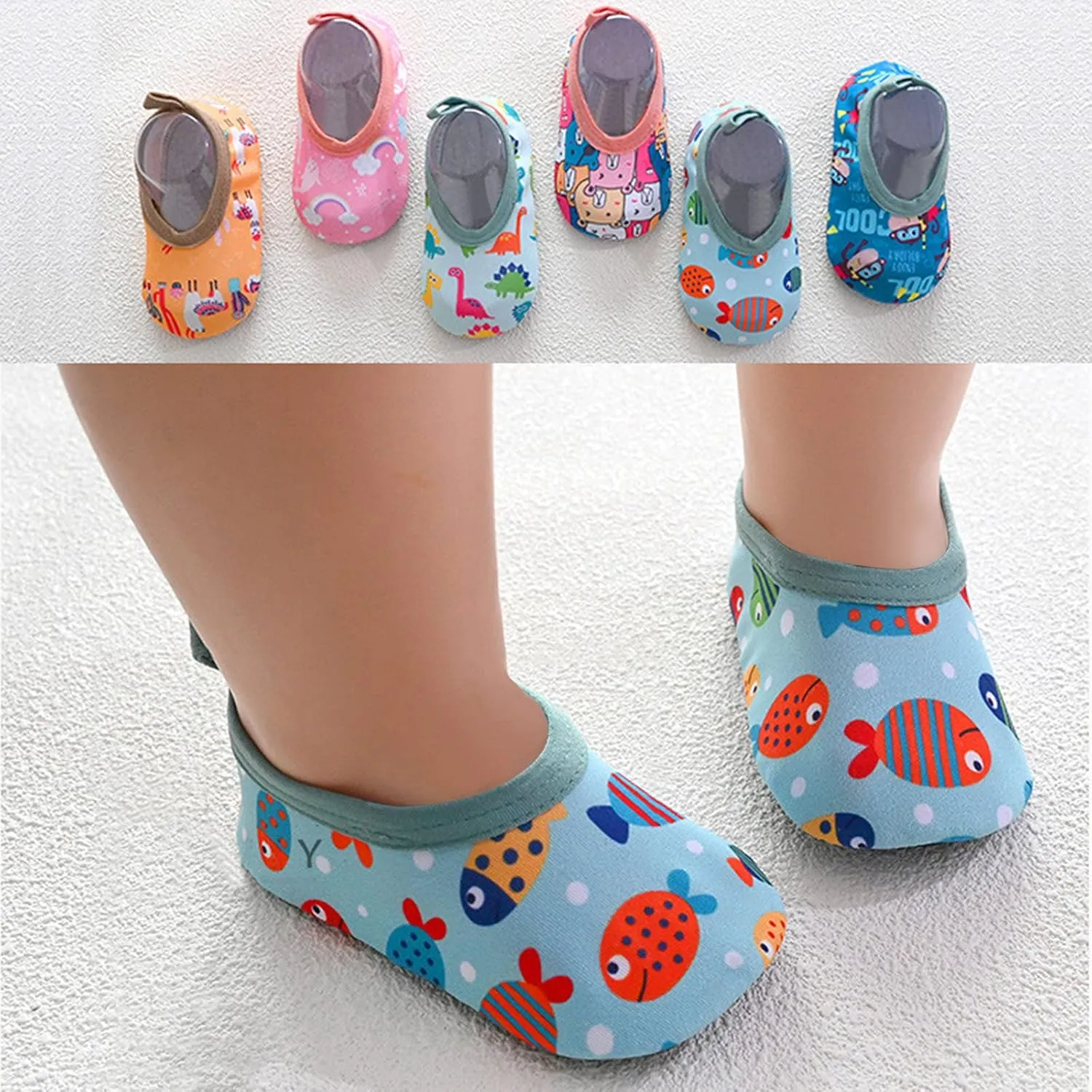 Toddler Baby Water Shoes Non-Slip Barefoot Quick Dry Swim Sport Pool Aqu Shoes for Baby Boy's Girl's
