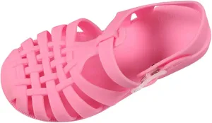 Toddler Boys Girls Sandals Shoes Baby Kids Children Cute Candy Slip On Hollow Out Non-Slip Soft Sole Beach Shoes P-171 Hot Pink 8.5