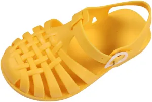 Toddler Boys Girls Sandals Shoes Baby Kids Children Cute Candy Slip On Hollow Out Non-slip Soft Sole Beach Shoes P-171 Yellow 8.5