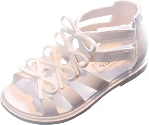 Toddler Boys Girls Sandals Shoes Baby Kids Children Cute Candy Slip On Hollow Out Non-slip Soft Sole Beach Shoes U-387 White 13