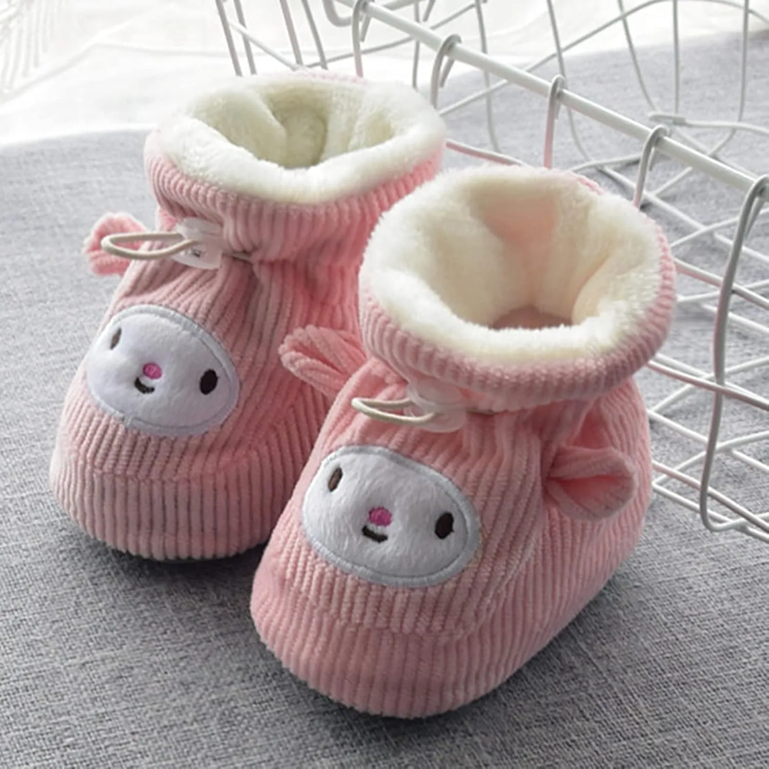 Toddler Boys Winter Boots Children Floor Boots Toddler Shoes Cotton Shoes Plus Velvet Thick Warm Soft Soles Cute Shoes Booties Baby Girl