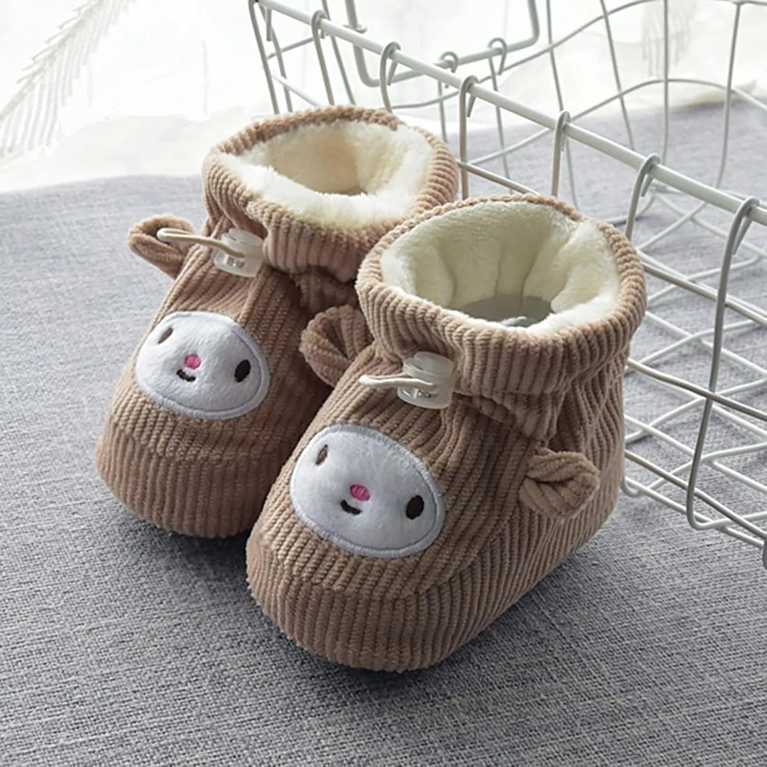 Toddler Boys Winter Boots Children Floor Boots Toddler Shoes Cotton Shoes Plus Velvet Thick Warm Soft Soles Cute Shoes Booties Baby Girl