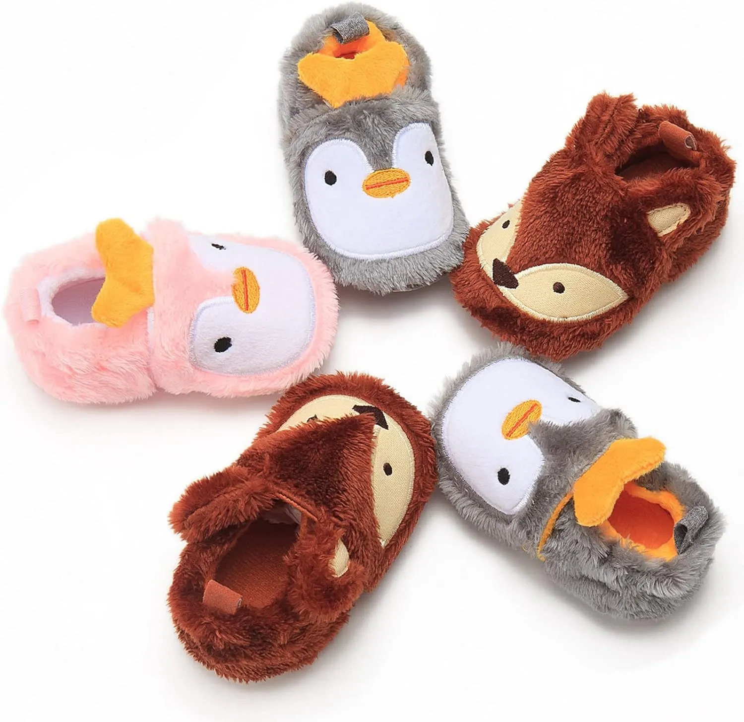 Toddler Cute Slippers Baby Warm Winter Cute Cartoon Animal Shape Shoes 0 to 18 Months Children Soft Sole Slippers