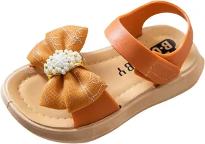 Toddler Girls Bow Open Toe Sandals Flat Wide Shoes Toddler Kids Fashion Beach Flats Girls Shoes Beach Sandals