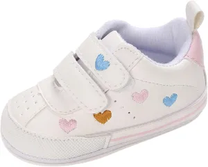 Toddler Girls Walking Shoes Non-Slip Soft Sole Running Shoes Lightweight Breathable Athletic Sport Tennis Trainers