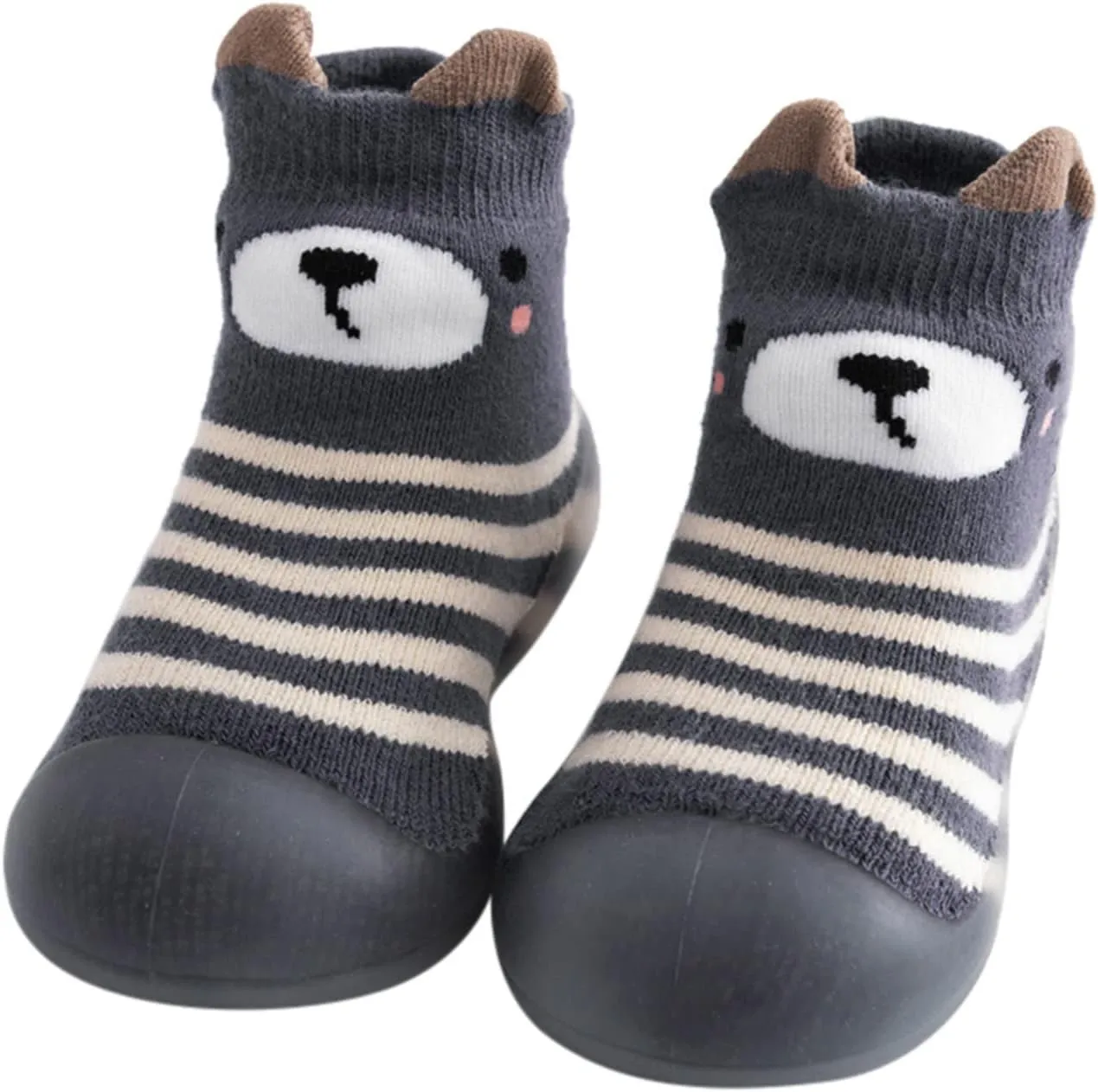 Toddler House Slippers Boys Kids Toddler Baby Boys Girls Solid Warm Knit Soft Sole Rubber Shoe Slipper Boys Owl Slippers