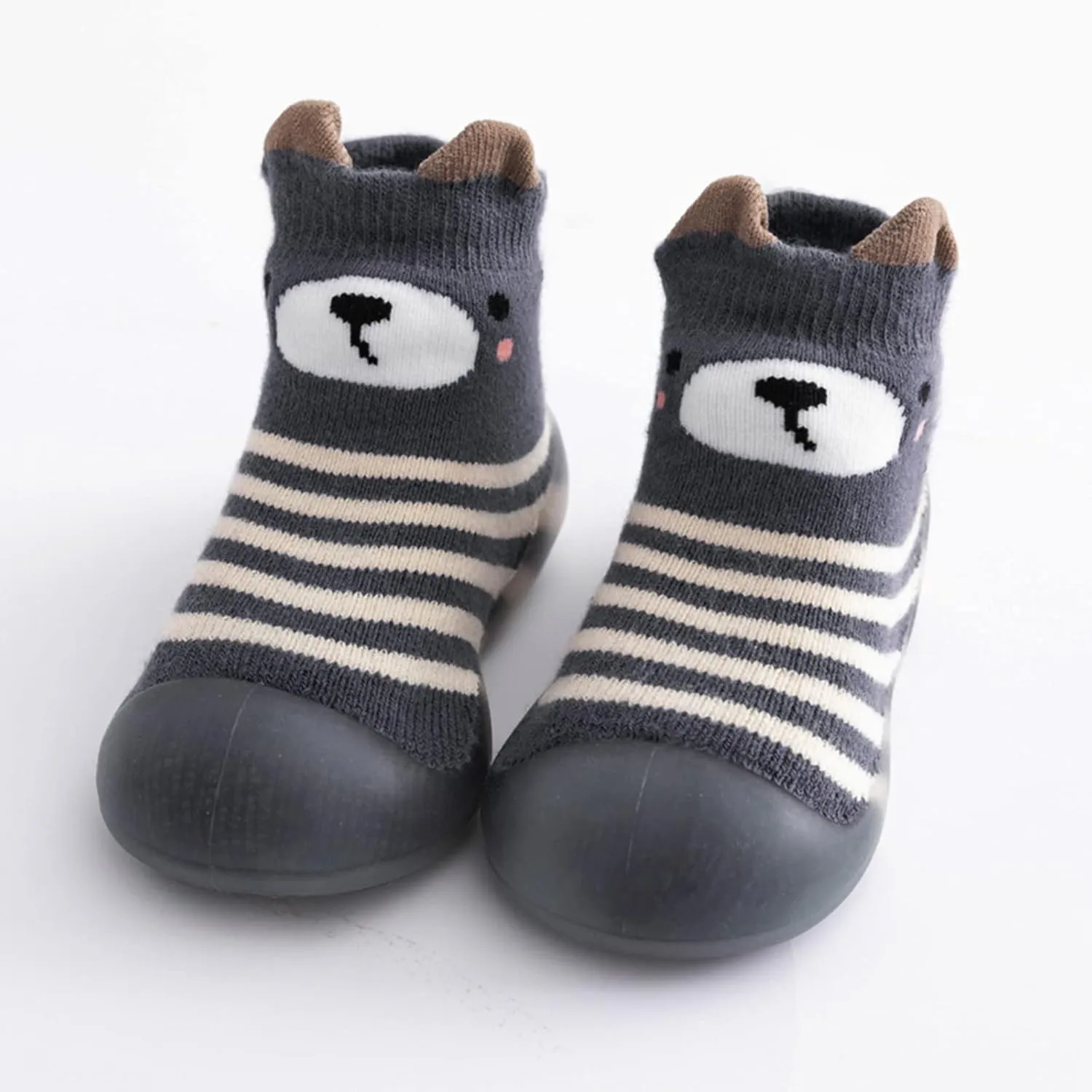 Toddler House Slippers Boys Kids Toddler Baby Boys Girls Solid Warm Knit Soft Sole Rubber Shoe Slipper Boys Owl Slippers