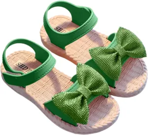 Toddler Kids Infant Girls Soild Bowknot Princress Shoes Soft Sole Non Slip First Prewalker Beach Shoes Girl Sandals