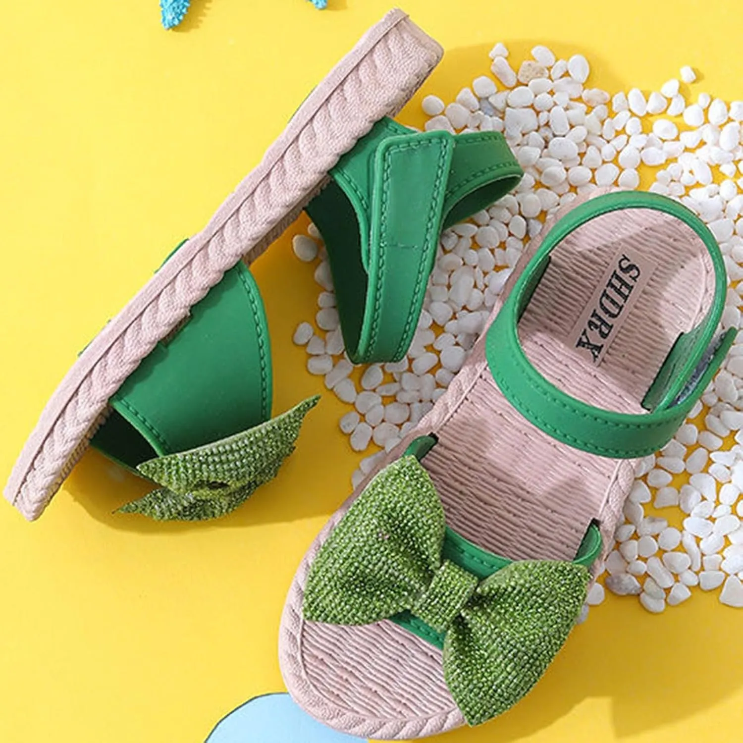Toddler Kids Infant Girls Soild Bowknot Princress Shoes Soft Sole Non Slip First Prewalker Beach Shoes Girl Sandals