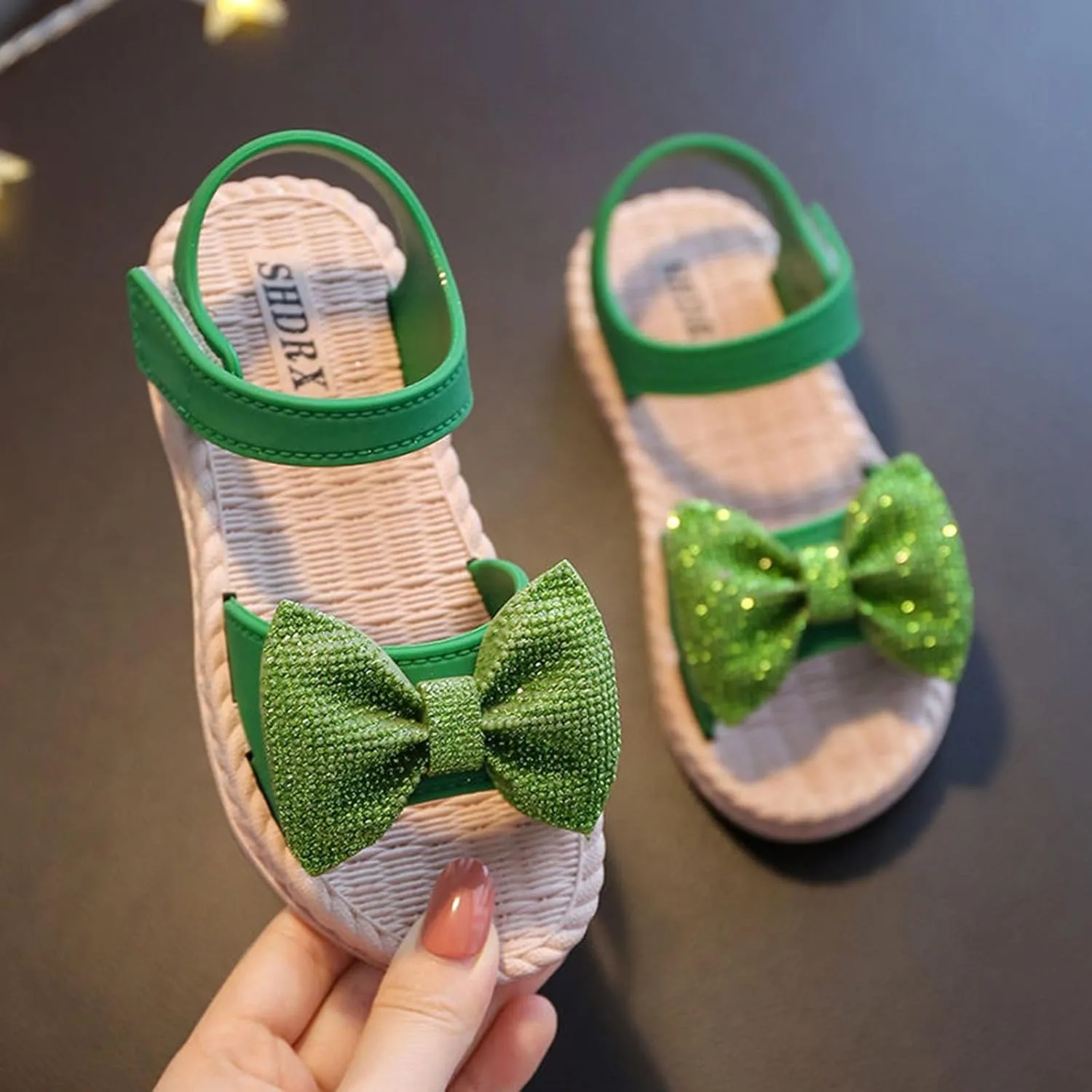 Toddler Kids Infant Girls Soild Bowknot Princress Shoes Soft Sole Non Slip First Prewalker Beach Shoes Girl Sandals