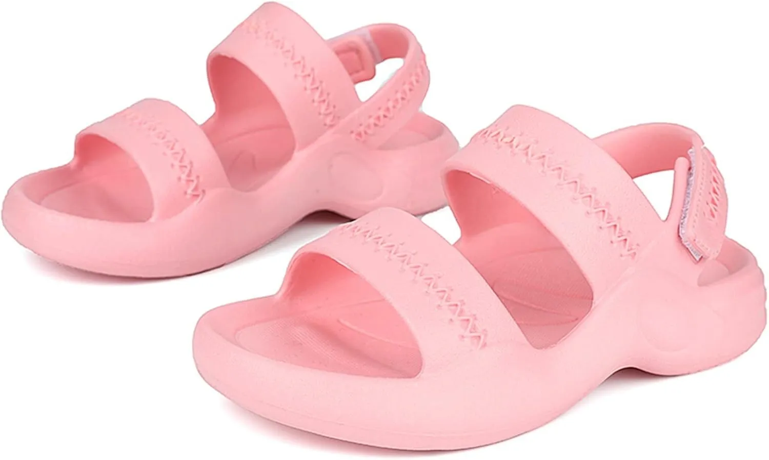 Toddler Memory Foam Open Toe Sandals With Strap Baby Boys Girls Summer Fashion Wide Shoes Light Comfy Slip On Loafers