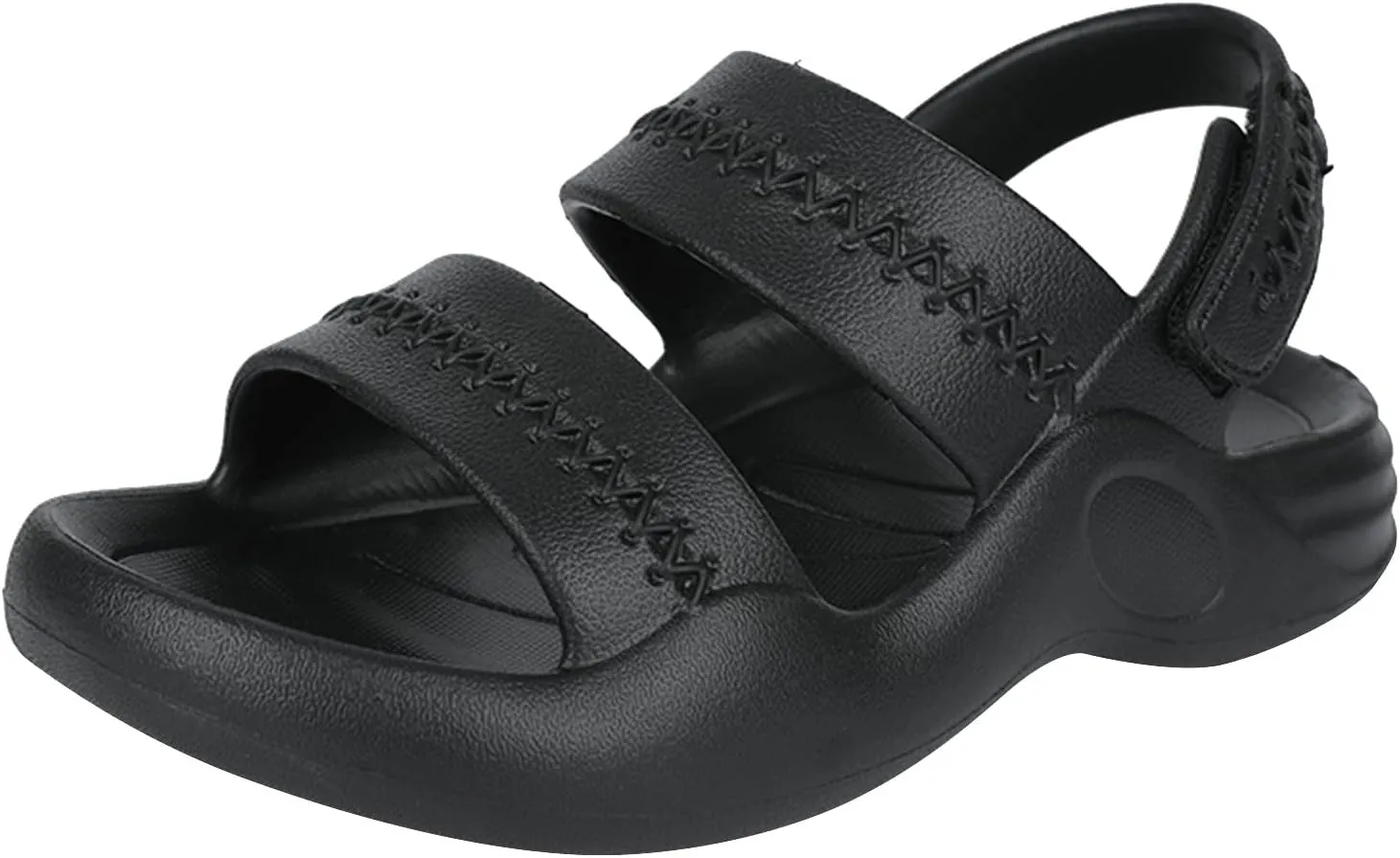 Toddler Memory Foam Open Toe Sandals With Strap Baby Boys Girls Summer Fashion Wide Shoes Light Comfy Slip On Loafers