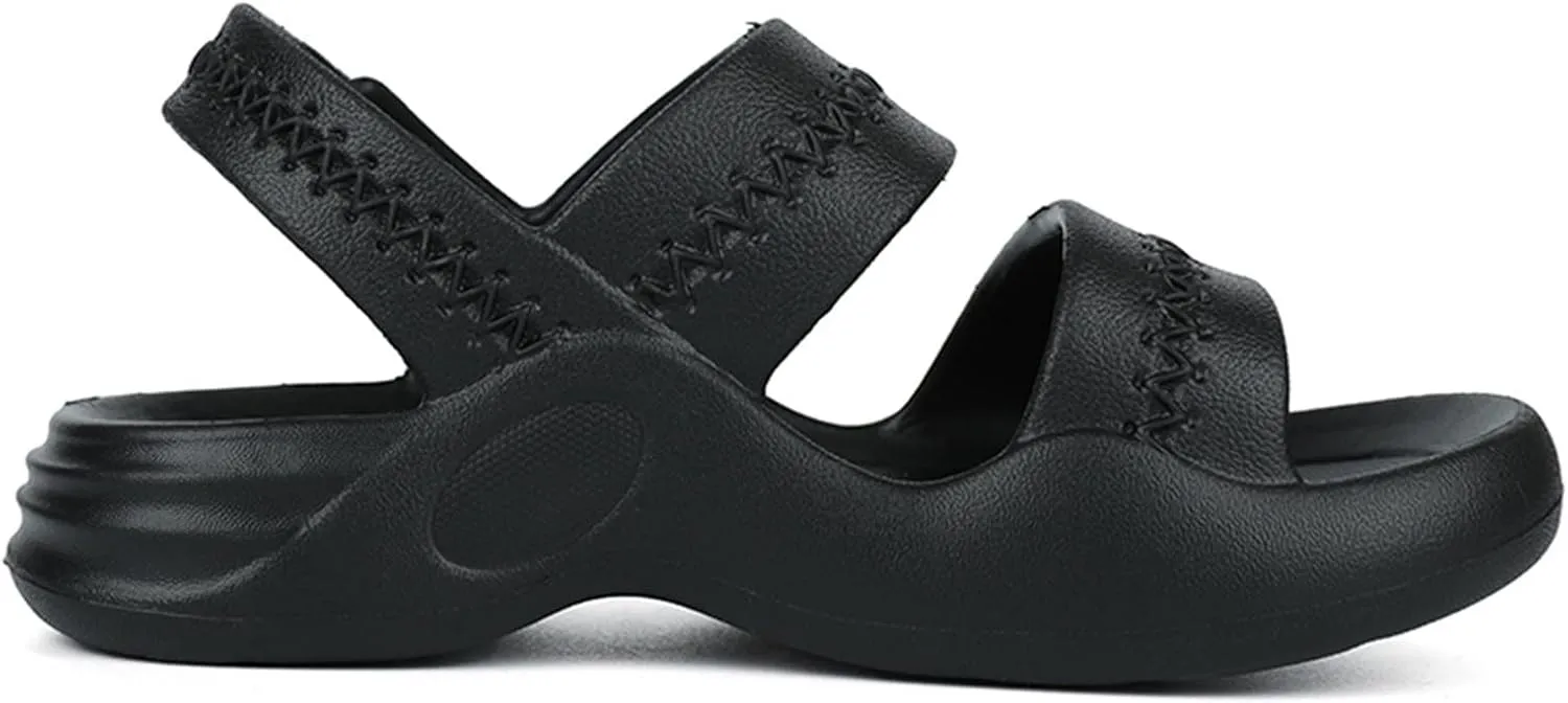 Toddler Memory Foam Open Toe Sandals With Strap Baby Boys Girls Summer Fashion Wide Shoes Light Comfy Slip On Loafers