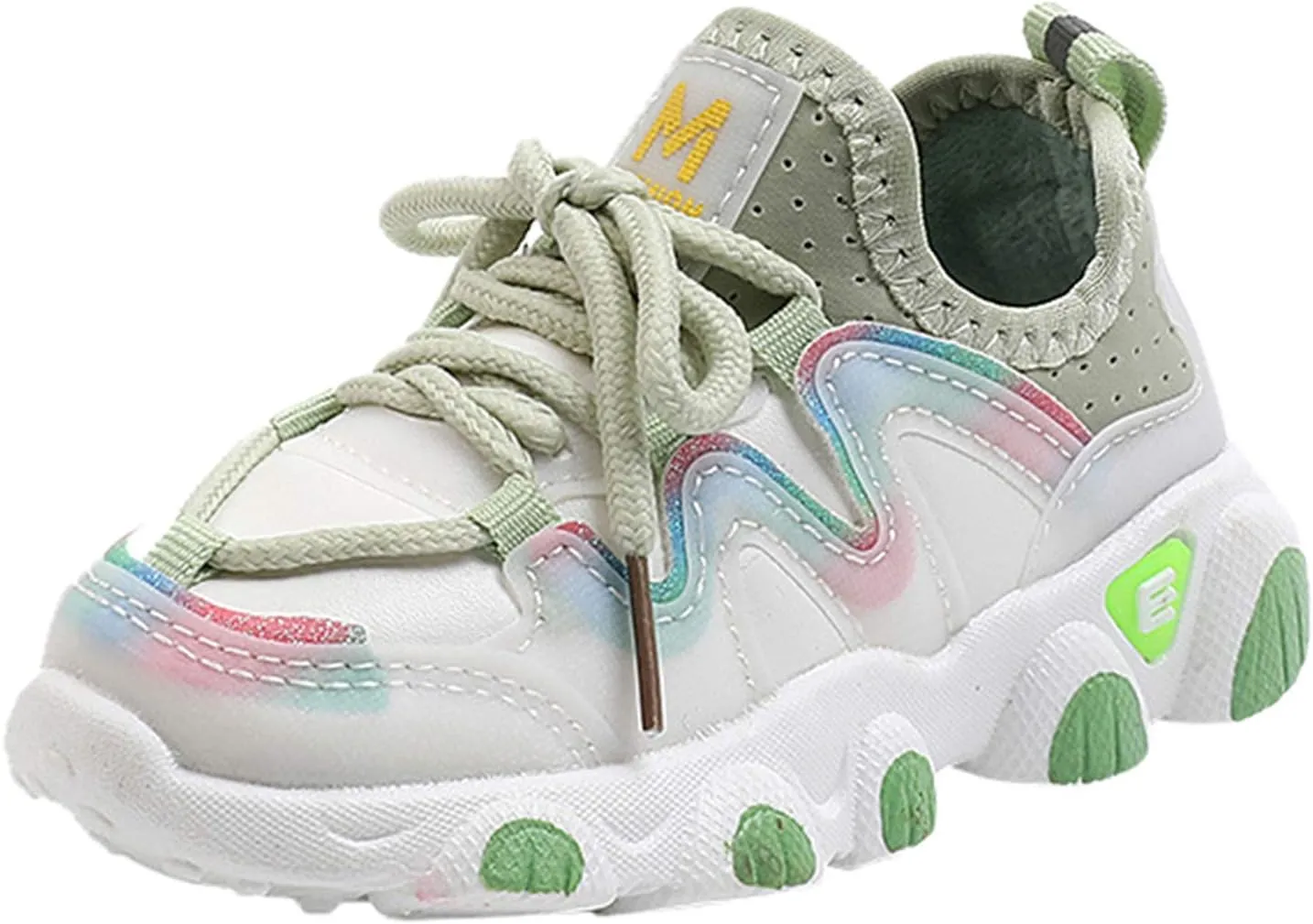 Toddler Shoes Baby Boys Girls Lace Up Sneakers First Running Shoes Kids PU Leather Soft Rubber Outdoor Sport Shoes