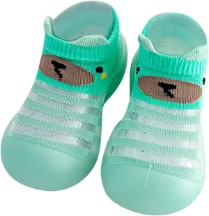 Toddler Shoes Baby First Walking Non-Skid Shoes Infant Boys Girls Print Breathable Knit Mesh Socks Shoes Slippers