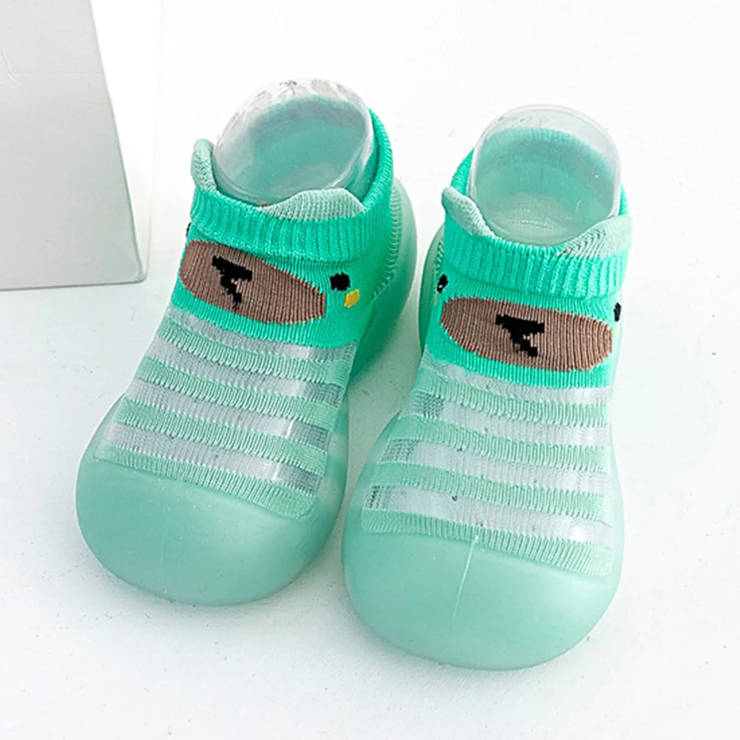 Toddler Shoes Baby First Walking Non-Skid Shoes Infant Boys Girls Print Breathable Knit Mesh Socks Shoes Slippers