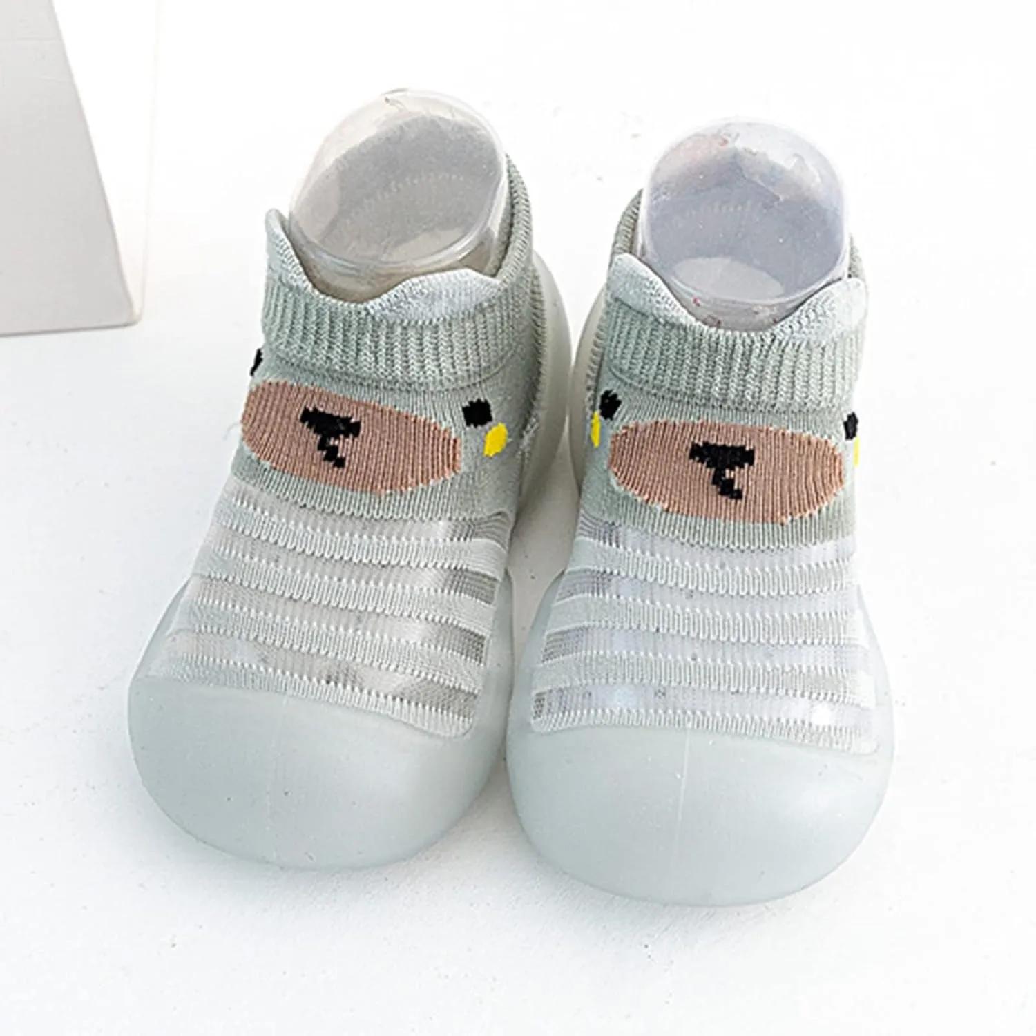 Toddler Shoes Baby First Walking Non-Skid Shoes Infant Boys Girls Print Breathable Knit Mesh Socks Shoes Slippers