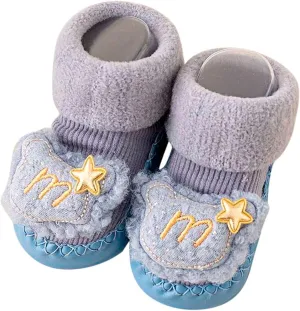 Toddler Shoes Size 3 Girls Autumn and Winter Comfortable Baby Toddler Shoes Cute Cartoon Pattern Rabbit Bear Carrot Children Cotton Warm Breathable Floor Breathable Baby Shoe