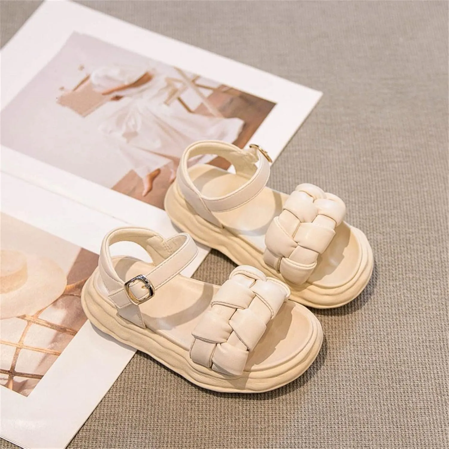 Toddler Soft Sole Shoes Toddler Girls Sandals Summer Outdoor Closed Toe Soft Rubber Sole Beach Water Shoes Dress